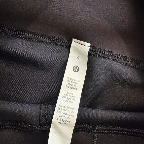 Lululemon Wunder Train High Rise Tights, Black, 25" Athletic, Size 6 - Picture 5 of 9